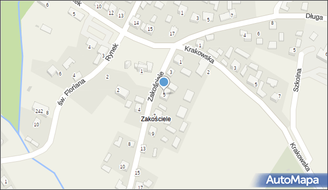 Sieciechowice, Zakościele, 5, mapa Sieciechowice