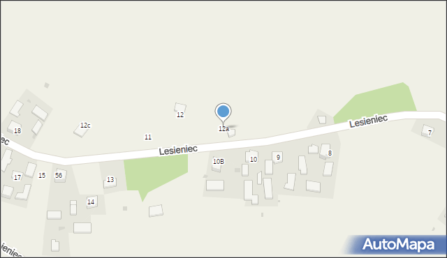 Sieciechowice, Zarzecze, 12a, mapa Sieciechowice