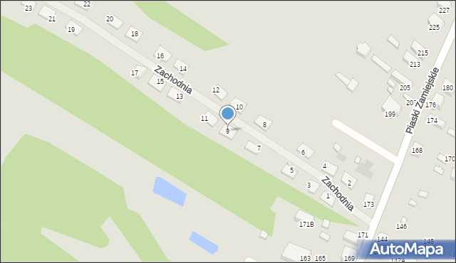 Siedlce, Zachodnia, 9, mapa Siedlce