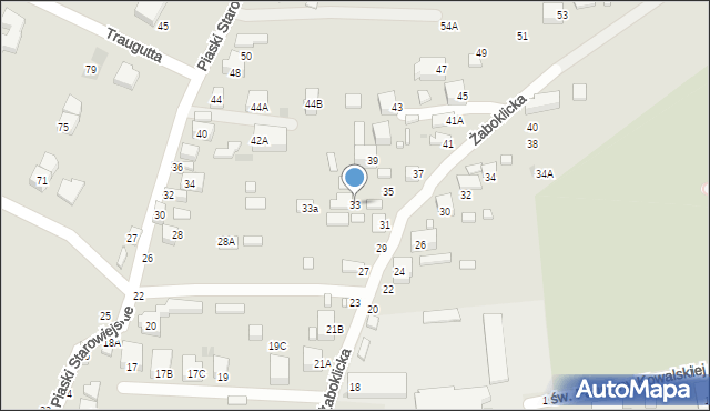 Siedlce, Żaboklicka, 33, mapa Siedlce