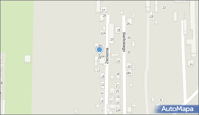 Siemianowice Śląskie, Zaciszna, 19, mapa Siemianowice Śląskie