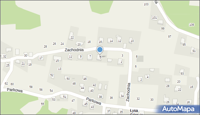 Siepraw, Zachodnia, 5, mapa Siepraw