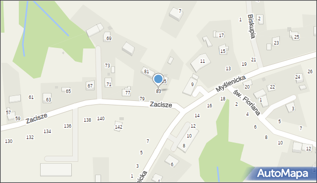 Siepraw, Zacisze, 83, mapa Siepraw