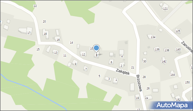Siepraw, Zakątek, 8, mapa Siepraw