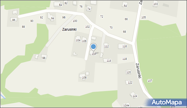 Siepraw, Zarusinki, 110, mapa Siepraw