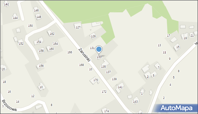 Siepraw, Zarusinki, 133, mapa Siepraw