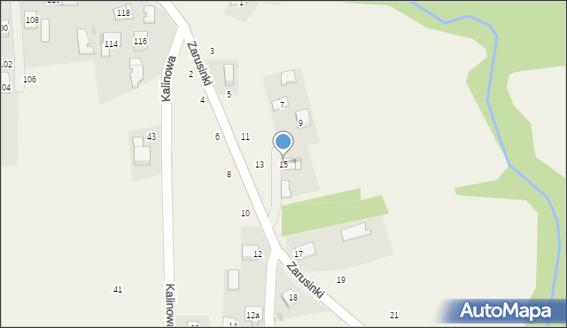 Siepraw, Zarusinki, 15, mapa Siepraw