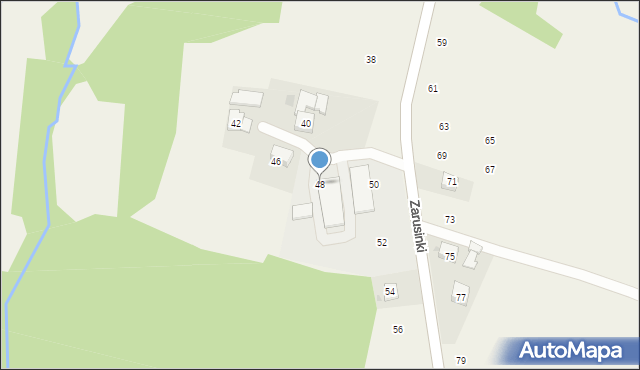 Siepraw, Zarusinki, 48, mapa Siepraw