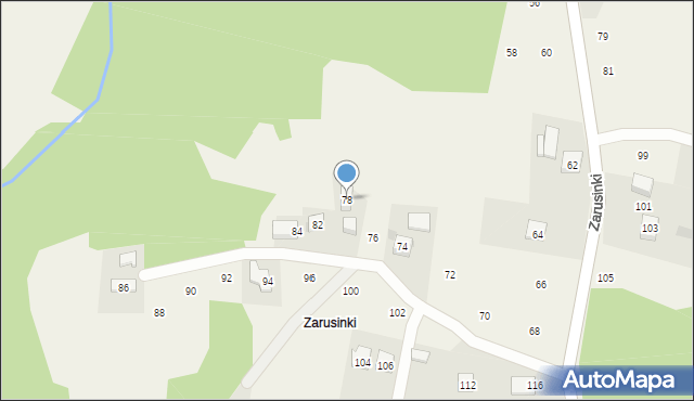 Siepraw, Zarusinki, 78, mapa Siepraw