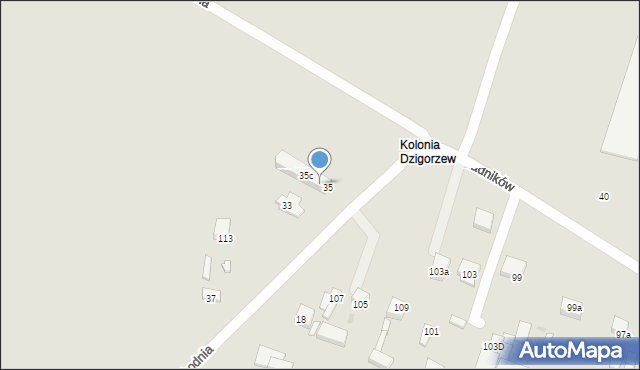 Sieradz, Zachodnia, 35a, mapa Sieradz