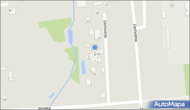 Sieradz, Zachodnia, 9, mapa Sieradz