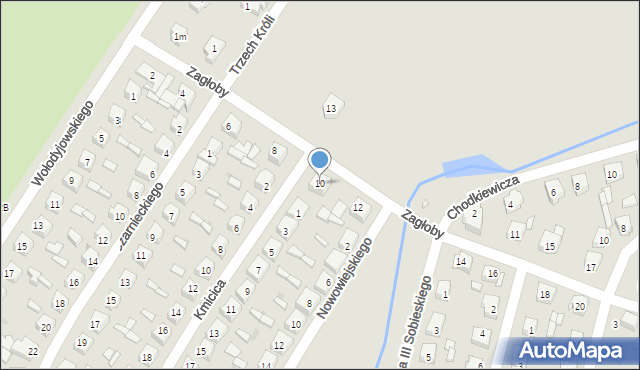 Sieradz, Zagłoby Jana Onufrego, 10, mapa Sieradz