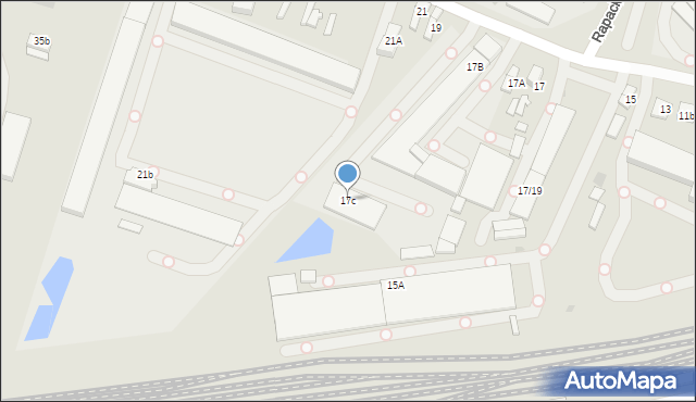 Sieradz, Zakładników, 17c, mapa Sieradz