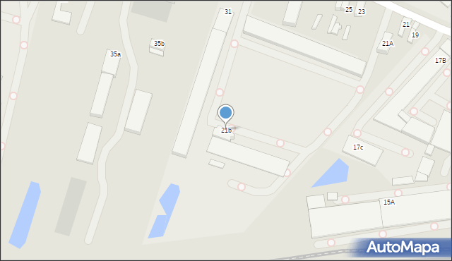 Sieradz, Zakładników, 21b, mapa Sieradz