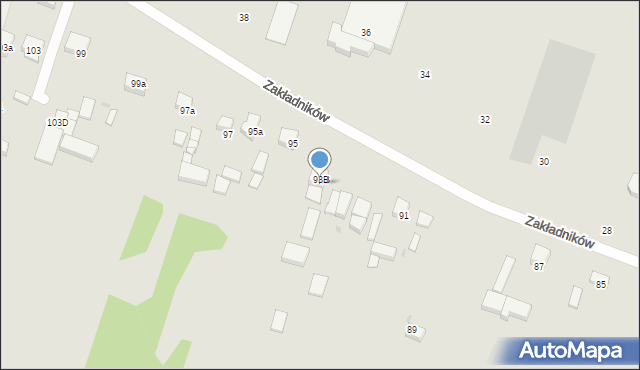 Sieradz, Zakładników, 93a, mapa Sieradz