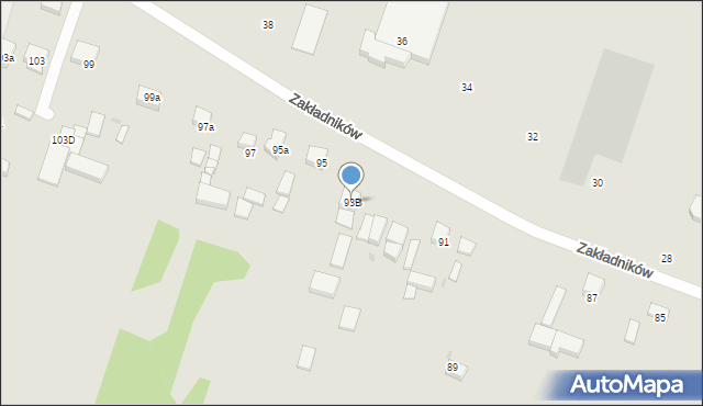 Sieradz, Zakładników, 93B, mapa Sieradz