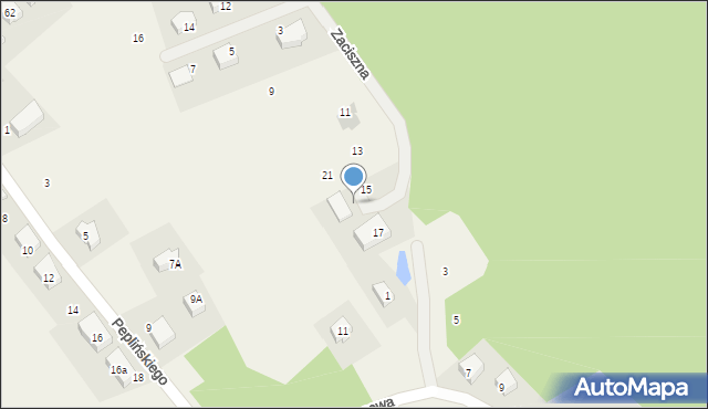 Sierakowice, Zaciszna, 19, mapa Sierakowice