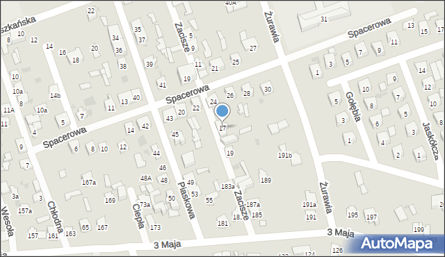 Skarżysko-Kamienna, Zacisze, 17, mapa Skarżysko-Kamienna