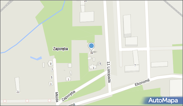 Skarżysko-Kamienna, Zaporęba, 3a, mapa Skarżysko-Kamienna