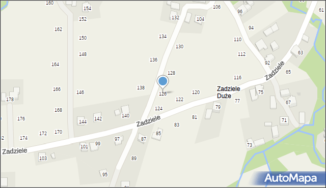 Skawinki, Zadziele, 126, mapa Skawinki