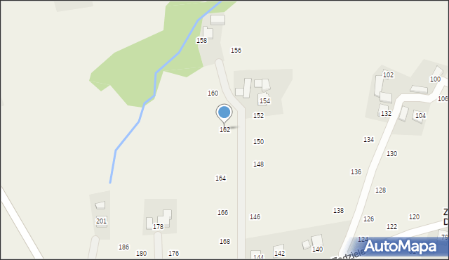 Skawinki, Zadziele, 162, mapa Skawinki
