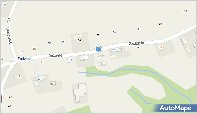 Skawinki, Zadziele, 29, mapa Skawinki