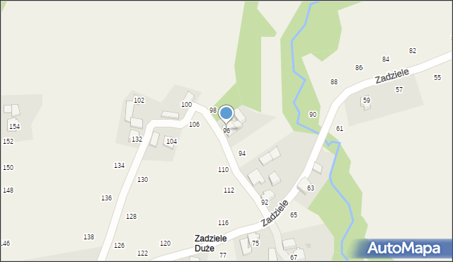 Skawinki, Zadziele, 96, mapa Skawinki