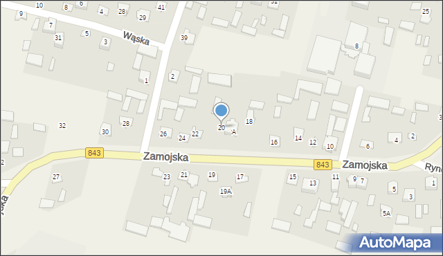 Skierbieszów, Zamojska, 20, mapa Skierbieszów