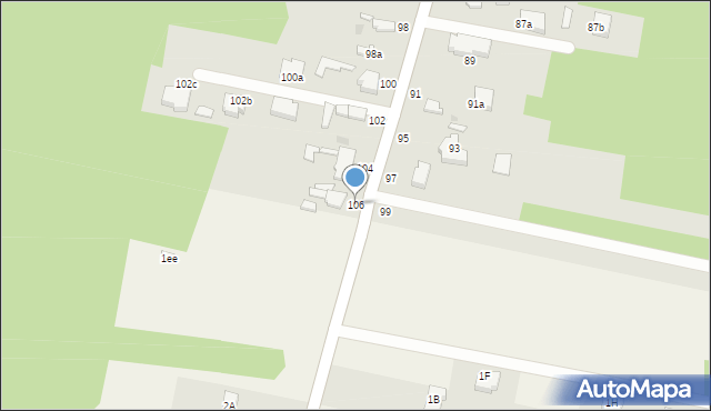 Skierniewice, Zadębie, 106, mapa Skierniewic