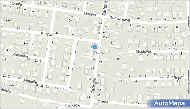 Skierniewice, Zadębie, 32, mapa Skierniewic