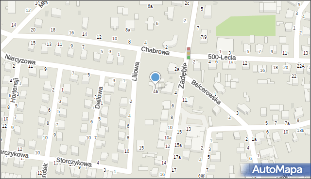 Skierniewice, Zadębie, 4a, mapa Skierniewic