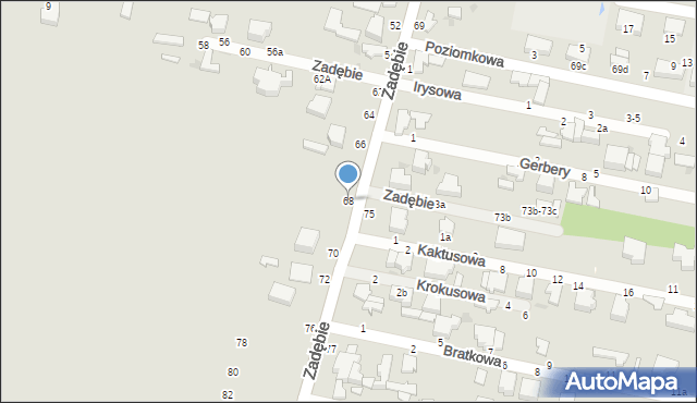 Skierniewice, Zadębie, 68, mapa Skierniewic