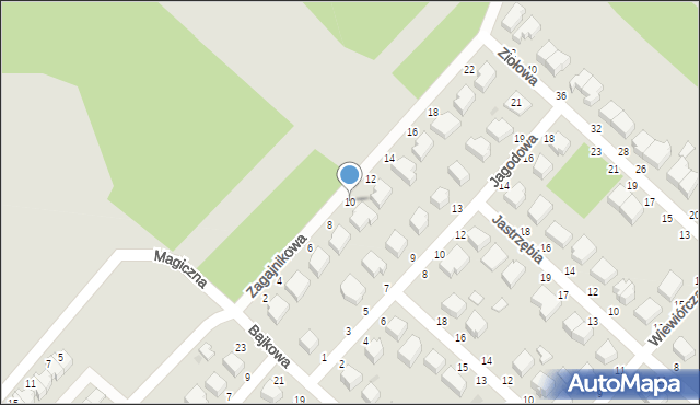 Skierniewice, Zagajnikowa, 10, mapa Skierniewic