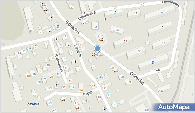 Skoczów, Zawiśle, 5, mapa Skoczów