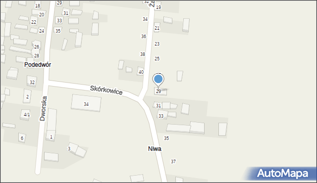 Skórkowice, Żarnowska, 29, mapa Skórkowice