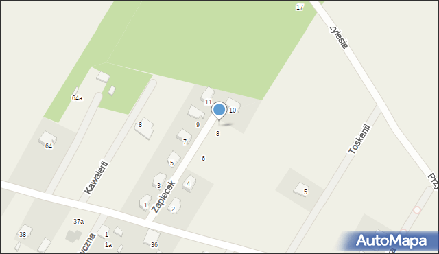 Skubianka, Zapiecek, 8a, mapa Skubianka