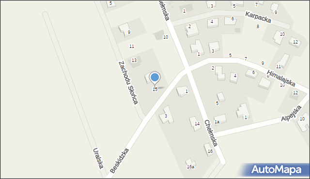 Skwierzynka, Zachodu Słońca, 15, mapa Skwierzynka