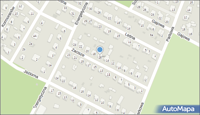 Sława, Zacisze, 16, mapa Sława