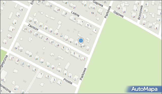 Sława, Zacisze, 4, mapa Sława