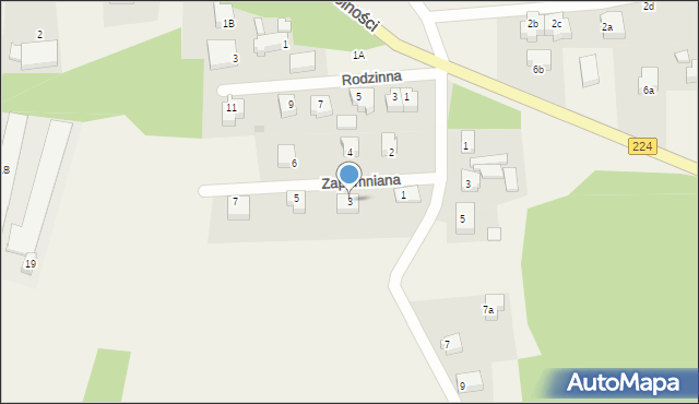 Sławki, Zapomniana, 3, mapa Sławki