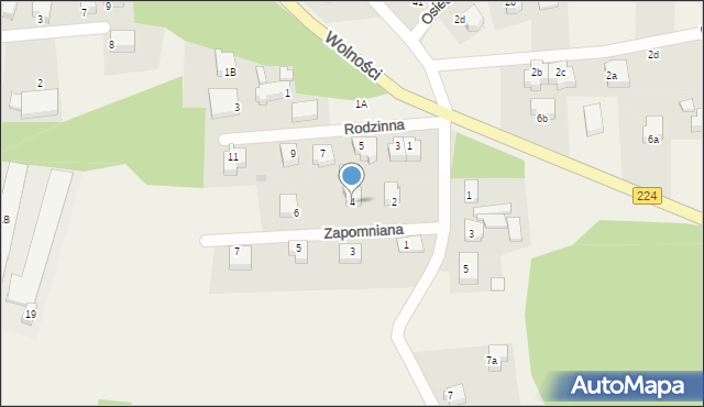 Sławki, Zapomniana, 4, mapa Sławki