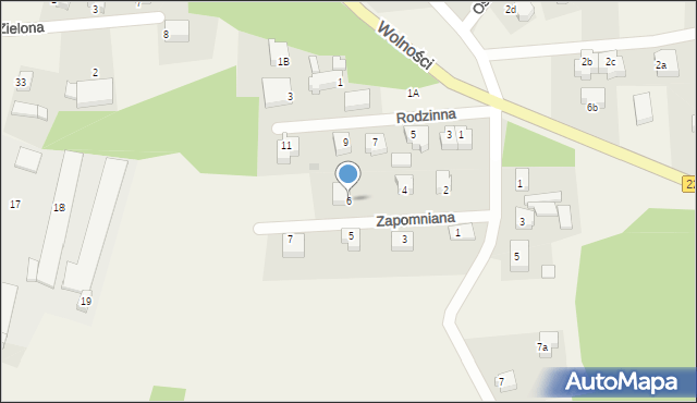 Sławki, Zapomniana, 6, mapa Sławki