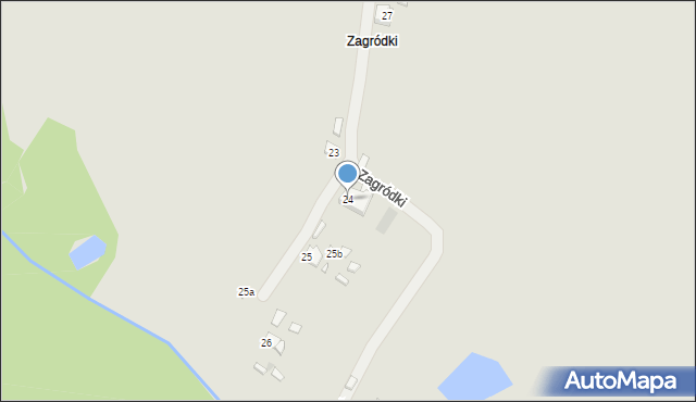 Sławków, Zagródki, 24, mapa Sławków