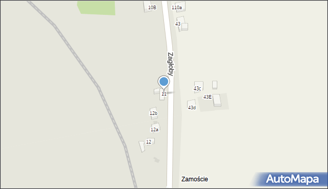 Słomniki, Zagłoby Jana Onufrego, 11, mapa Słomniki