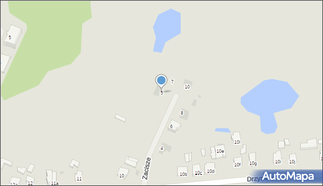 Słubice, Zacisze, 5, mapa Słubice