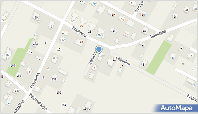 Słupno, Zaradna, 3, mapa Słupno