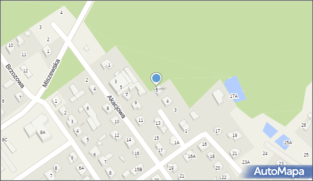 Słupno, Zacisze, 5, mapa Słupno