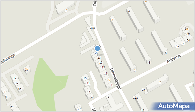 Słupsk, Zaborowskiej Marii, 25, mapa Słupska