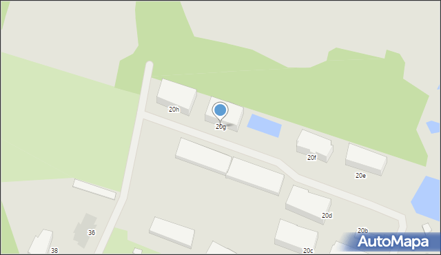 Słupsk, Zamiejska, 20g, mapa Słupska