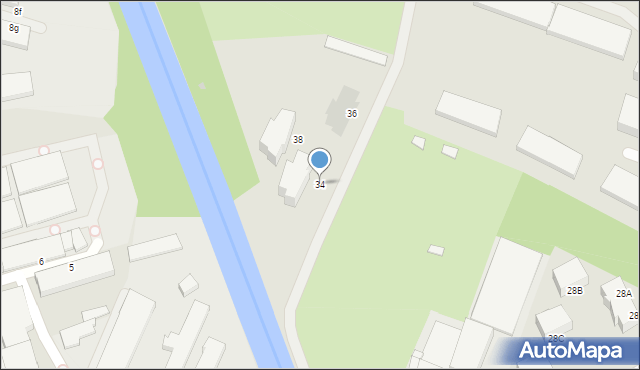 Słupsk, Zamiejska, 34, mapa Słupska